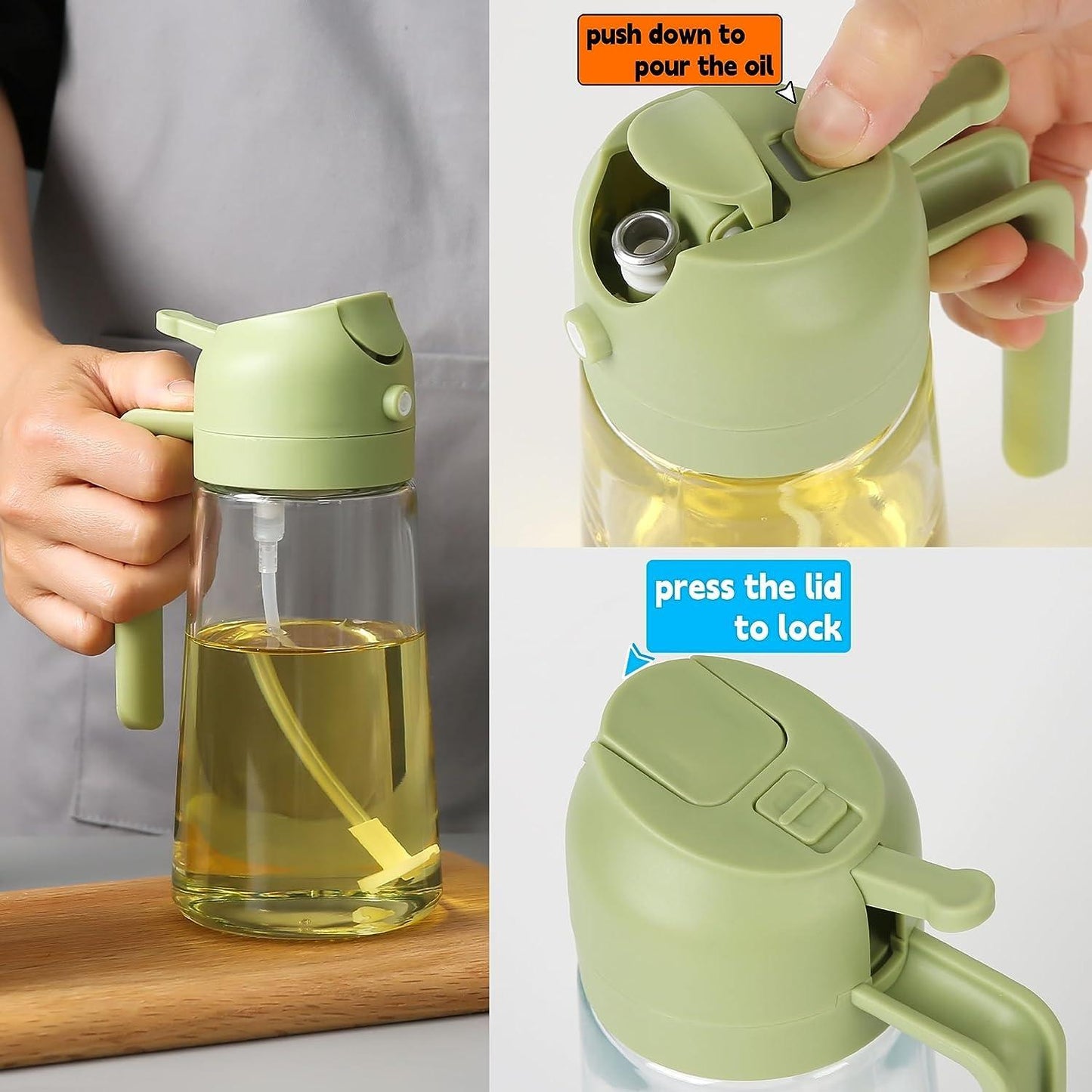 Trendemart 2 in 1 Portable Sprayer Oil Dispenser