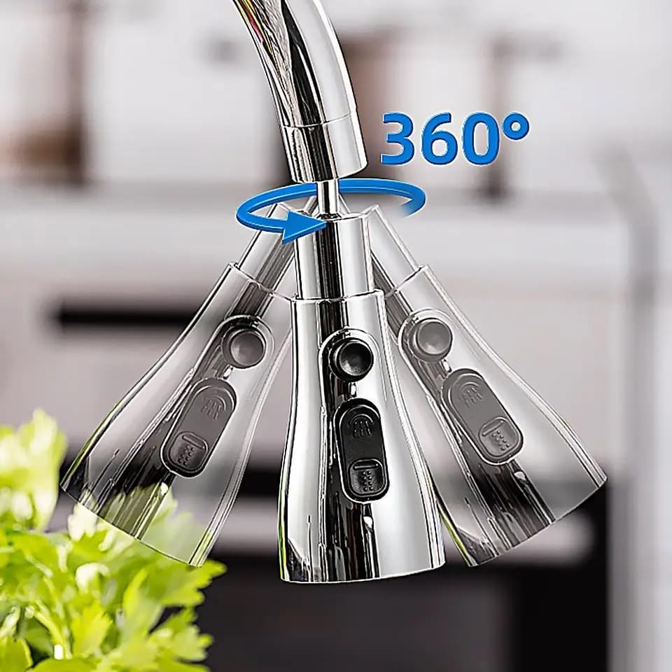 Trendemart 3 Mode Kitchen Sink Faucet Sprayer Head