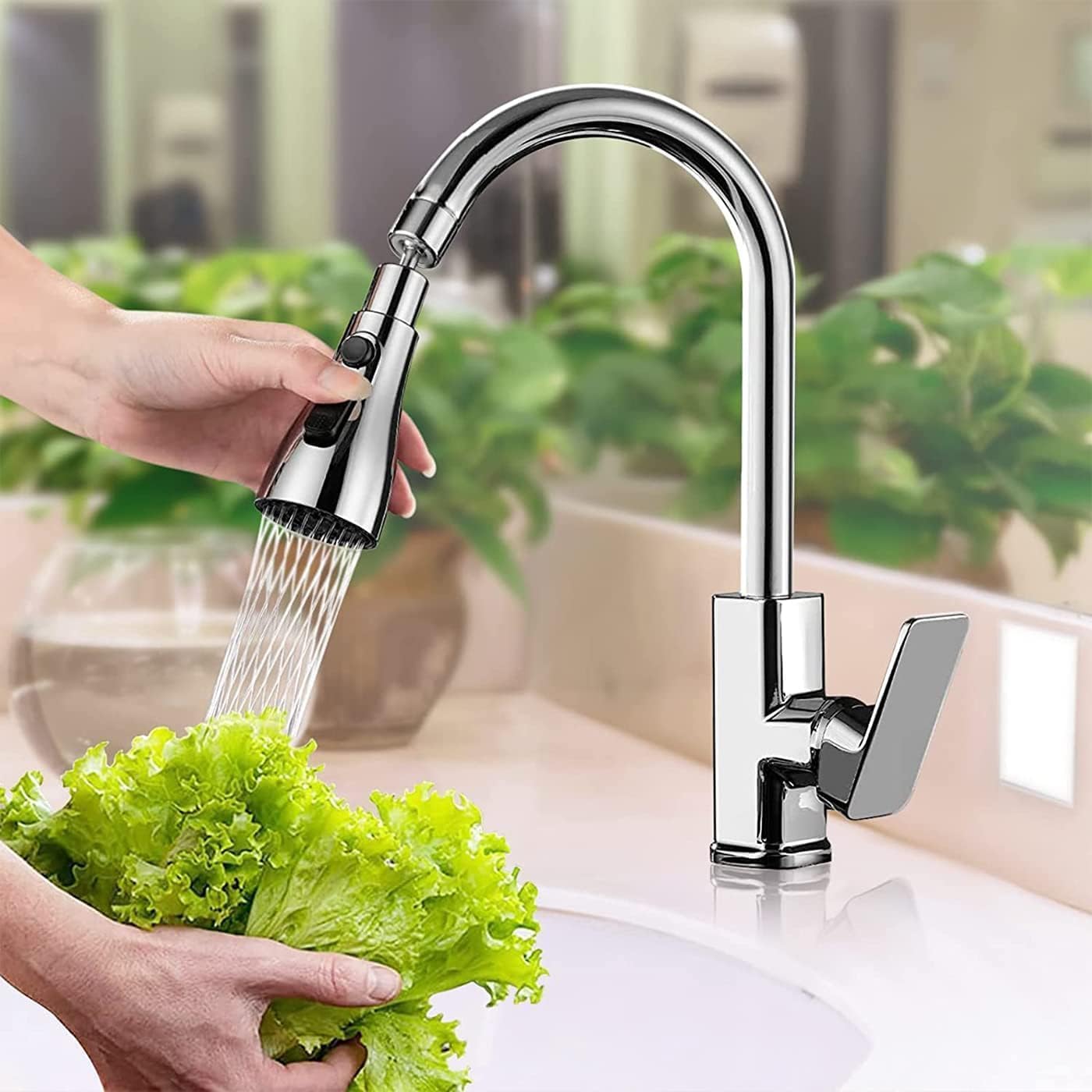 Trendemart 3 Mode Kitchen Sink Faucet Sprayer Head