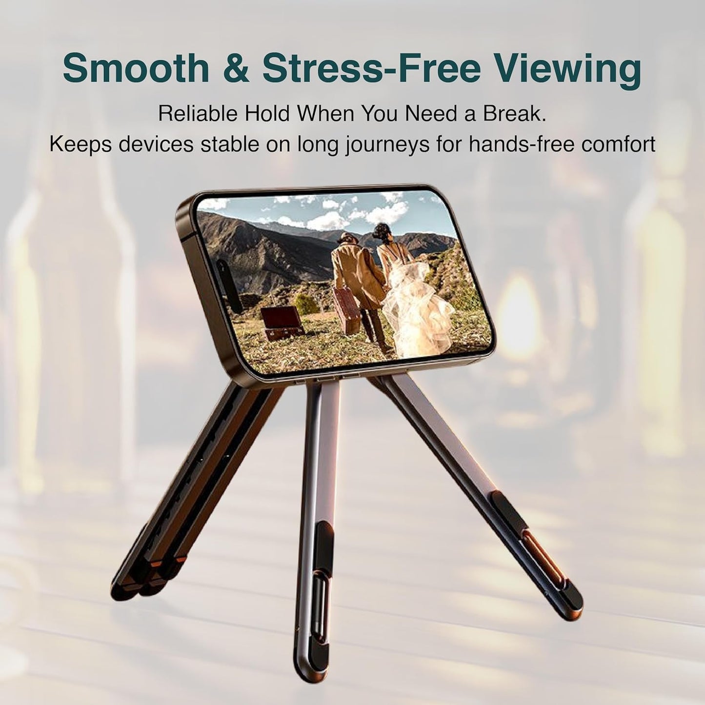 Trendemart 4-in-1 Foldable Aluminium Stand | Phone, Tablet, Laptop & Selfie Stick
