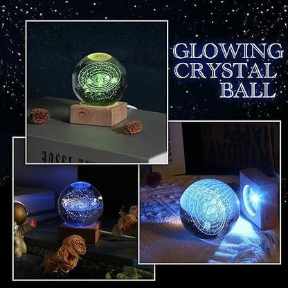 Trendemart 3D Crystal Lamp Ball(Assorted Design)