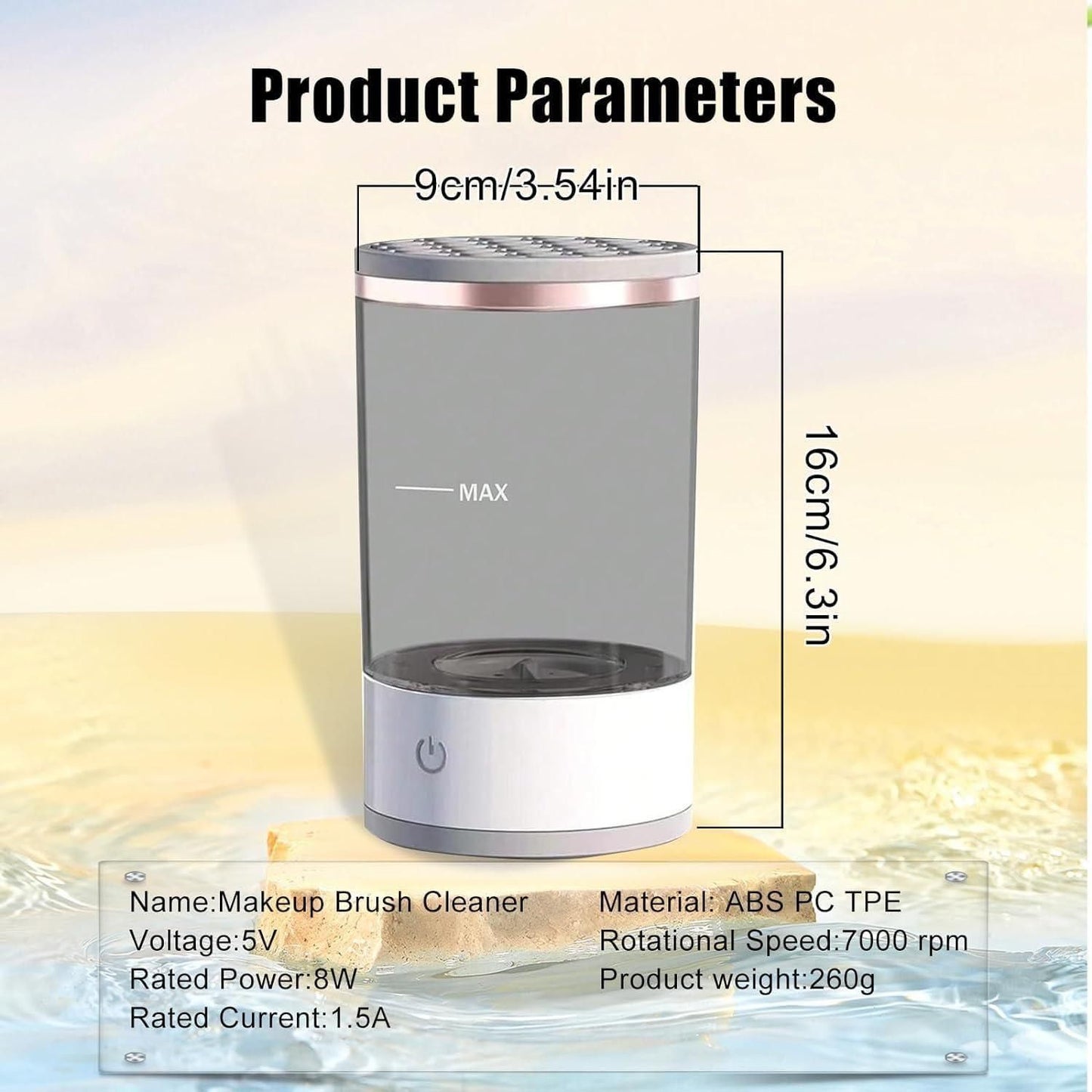 Trendemart Make Up Brush Cleaner,Electric Brush Cleaner, USB Rechargeable Automatic Deep Cosmetic Cleaning Device