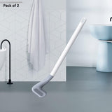 Trendemart Toilet Brush- Wall-Mounted Long-Handled Golf Head Toilet Brush with Hook Pack of 2