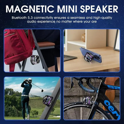 Magnetic Speaker Mounted on Bicycle Handlebar - Outdoor Cycling Use