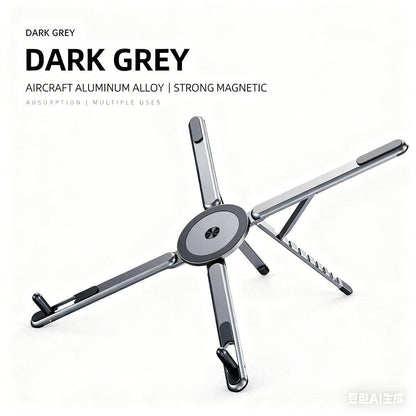 Trendemart 4-in-1 Foldable Aluminium Stand | Phone, Tablet, Laptop & Selfie Stick