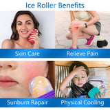 Trendemart Ice Roller For Face Neck and Body For Puffy Eyes Easy to Use and Carry Unbreakable and Reusable Glowing and Clear Skin(Multicolor)