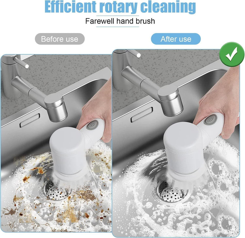 Trendemart 5 in 1 Handheld Bathroom Cleaning Brush