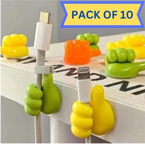 Trendemart Thumb up Hooks Multipurpose Holder (Pack of 10)