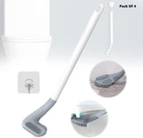 Trendemart Toilet Brush- Wall-Mounted Long-Handled Golf Head Toilet Brush with Hook Pack of 2