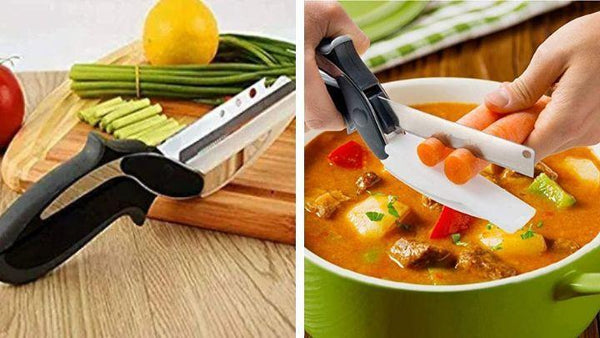 Trendemart 2-in-1 Steel Smart Clever Cutter Kitchen Knife