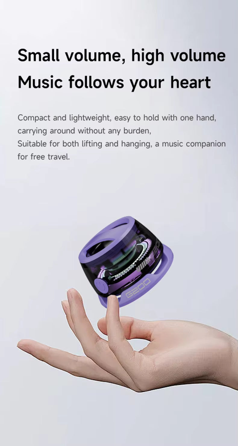 Built-in Magnet Mount - Speaker Attaches to Bike Handlebar or Metal Surface