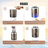 Trendemart Make Up Brush Cleaner,Electric Brush Cleaner, USB Rechargeable Automatic Deep Cosmetic Cleaning Device