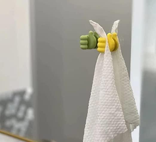 Trendemart Thumb up Hooks Multipurpose Holder (Pack of 10)