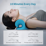 Trendemart Expertomind Neck Relaxer Expertomind Neck Relaxer | Cervical Pillow | Neck & Shoulder Support for Pain Relief | Chiropractic Acupressure Massage | Durable and Soft | Portable & Easy to Carry - Blue Color Massager (Blue)