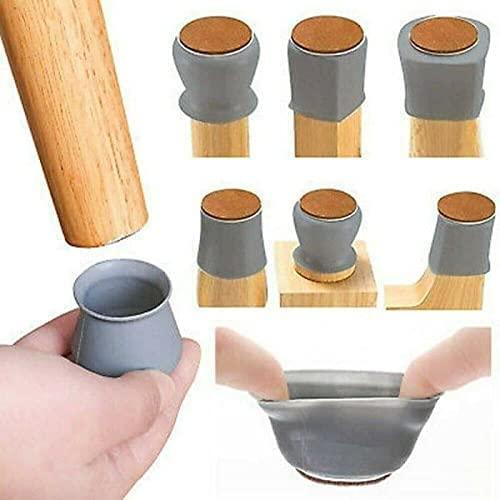 Trendemart Silicone Chair Leg Protectors with Felt for Hardwood Floors (8PCS) (16PCS)