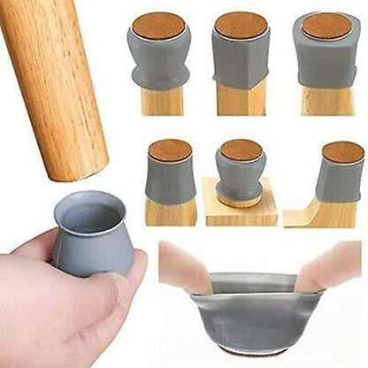 Trendemart Silicone Chair Leg Protectors with Felt for Hardwood Floors (8PCS) (16PCS)