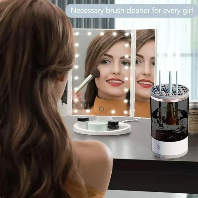 Trendemart Make Up Brush Cleaner,Electric Brush Cleaner, USB Rechargeable Automatic Deep Cosmetic Cleaning Device