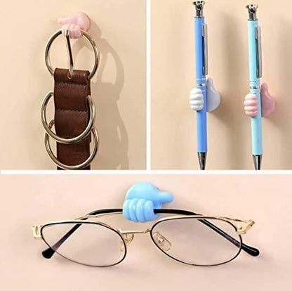 Trendemart Thumb up Hooks Multipurpose Holder (Pack of 10)