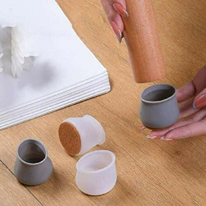 Trendemart Silicone Chair Leg Protectors with Felt for Hardwood Floors (8PCS) (16PCS)