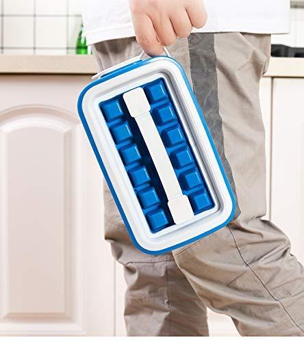 Trendemart Folding Curling Ice Tray Molds Bar Maker Bag