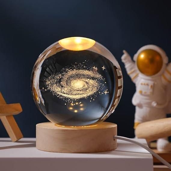 Trendemart 3D Crystal Lamp Ball(Assorted Design)