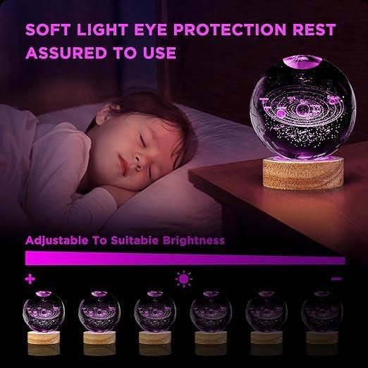 Trendemart 3D Crystal Lamp Ball(Assorted Design)