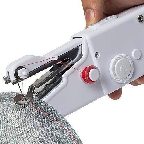 Trendemart Stitch Handheld Cordless Portable White Sewing Machine
