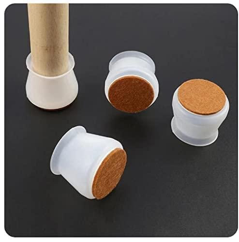 Trendemart Silicone Chair Leg Protectors with Felt for Hardwood Floors (8PCS) (16PCS)