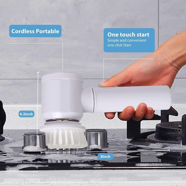 Trendemart 5 in 1 Handheld Bathroom Cleaning Brush