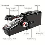 Trendemart Stitch Handheld Cordless Portable White Sewing Machine