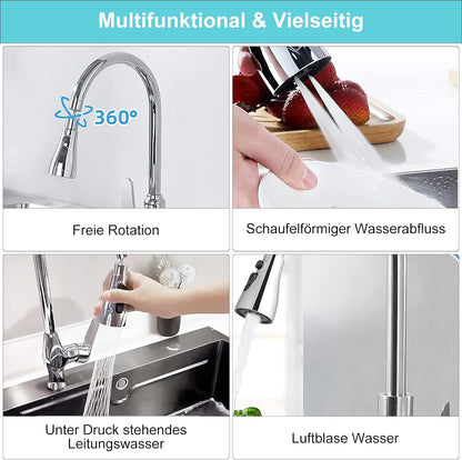 Trendemart 3 Mode Kitchen Sink Faucet Sprayer Head
