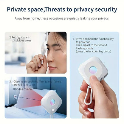 Hidden Camera Detector with Keychain | Infrared Optical Lens Finder