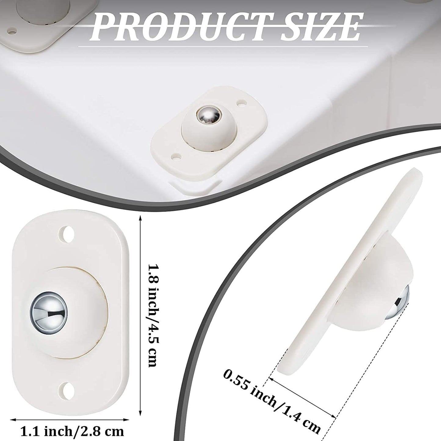 Trendemart Heavy Duty 360 Degree Rotating wheels