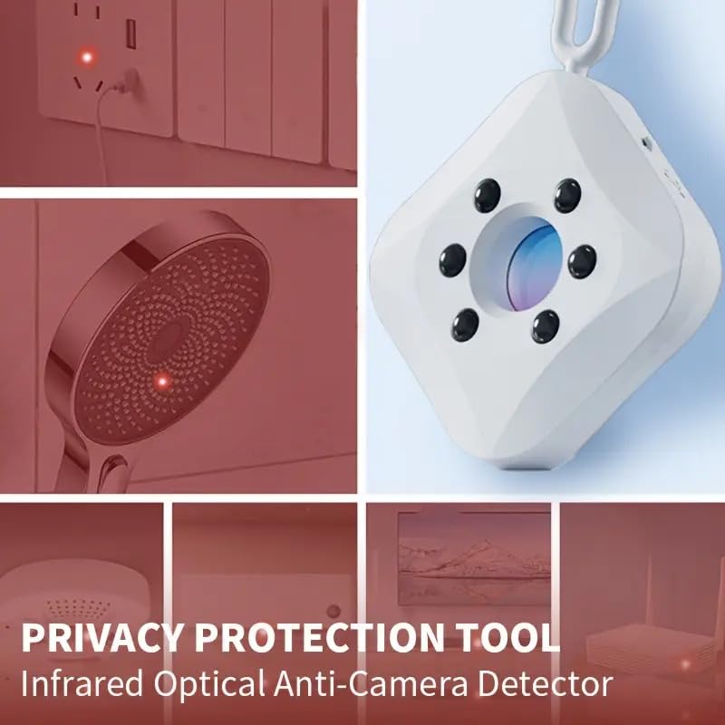 Hidden Camera Detector with Keychain | Infrared Optical Lens Finder