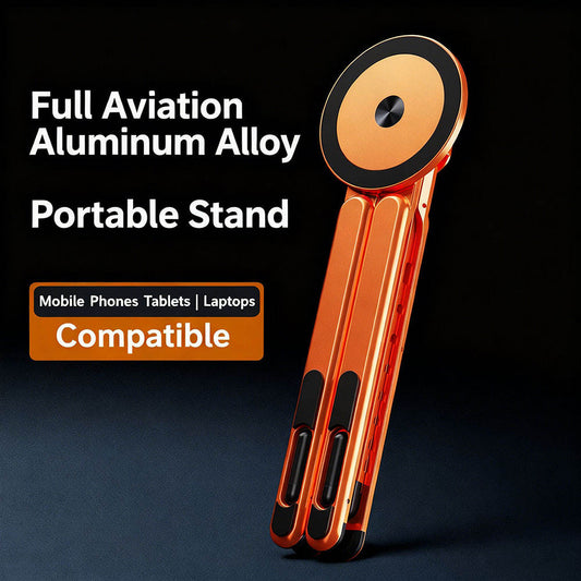 Trendemart 4-in-1 Foldable Aluminium Stand | Phone, Tablet, Laptop & Selfie Stick