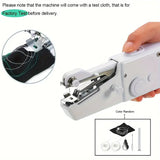 Trendemart Stitch Handheld Cordless Portable White Sewing Machine