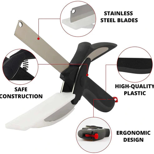 Trendemart 2-in-1 Steel Smart Clever Cutter Kitchen Knife