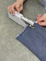 Trendemart Stitch Handheld Cordless Portable White Sewing Machine