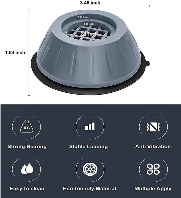 Trendemart Anti Vibration Pad - 4 Pcs Shock Proof Feet