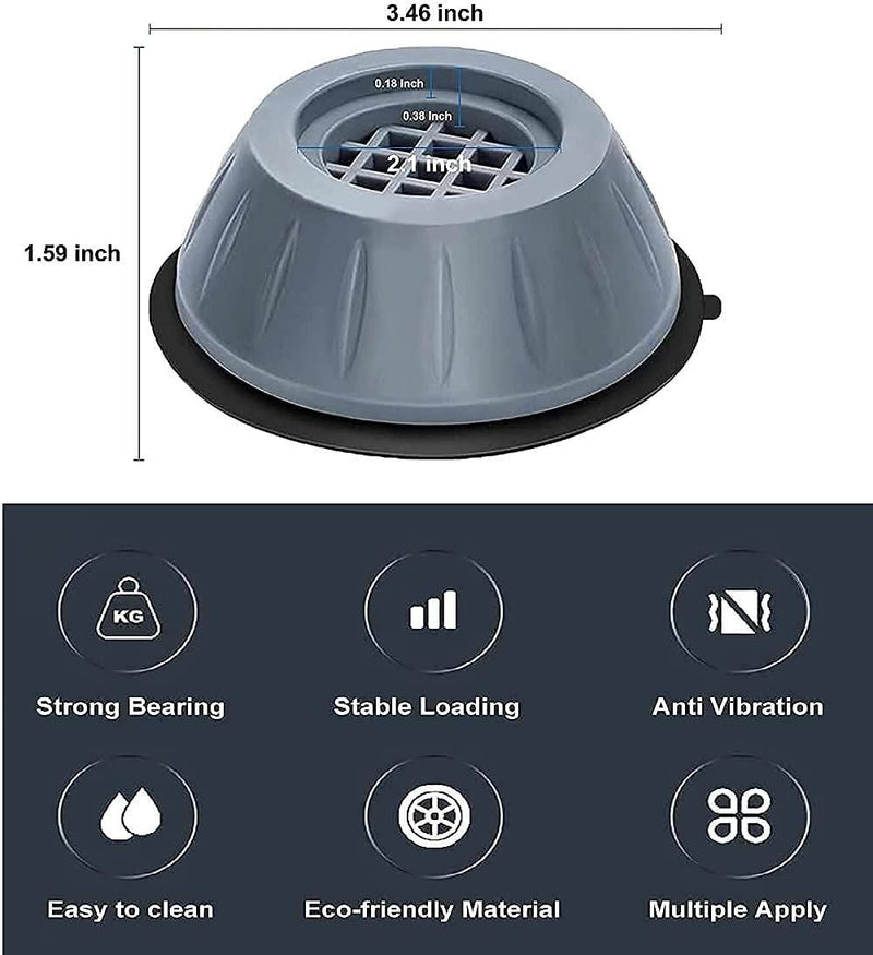 Trendemart Anti Vibration Pad - 4 Pcs Shock Proof Feet