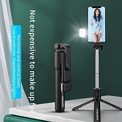 Trendemart Extendable Flash 3-in-1 Selfie Stick Tripod with Bluetooth Remote